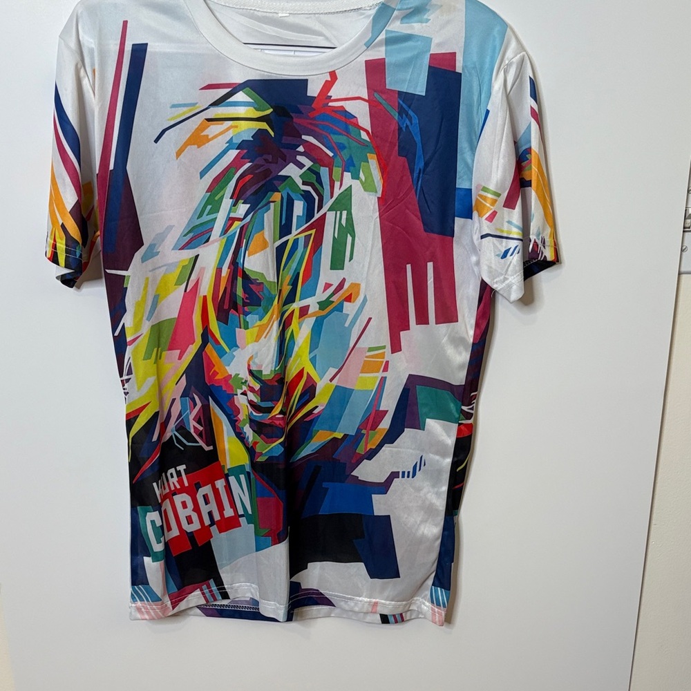 Kurt Cobain Colorful Graphic T-Shirt